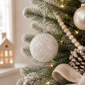 3" Jewel Ball Ornament - White