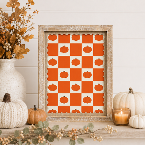 10" x 13" Reversible Wood Frame Sign - Moon and Pumpkin | Multicolor