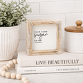 5" Wood Frame Sign - Pour Some Sugar on Me | White and Black
