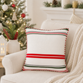 11" Reversible Pillow - Candy Cane and Christmas Stripe | Multicolor