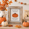 10" x 12" Reversible Wood Framed Sign - Just Keep Spinning and Pumpkin Kisses | Multicolor