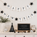 38" Garland Set - Happy New Year | Black and White (Set of 2)