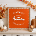 24" Reversible Wood Frame Sign - Trick or Treat and Hello Autumn | Multicolor