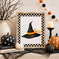 10" x 13" Reversible Wood Frame Sign - Hat and Leaf | Multicolor