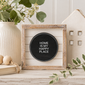 6" Reversible Wood Framed Shiplap Sign - Hope and Cocoa | White and Black