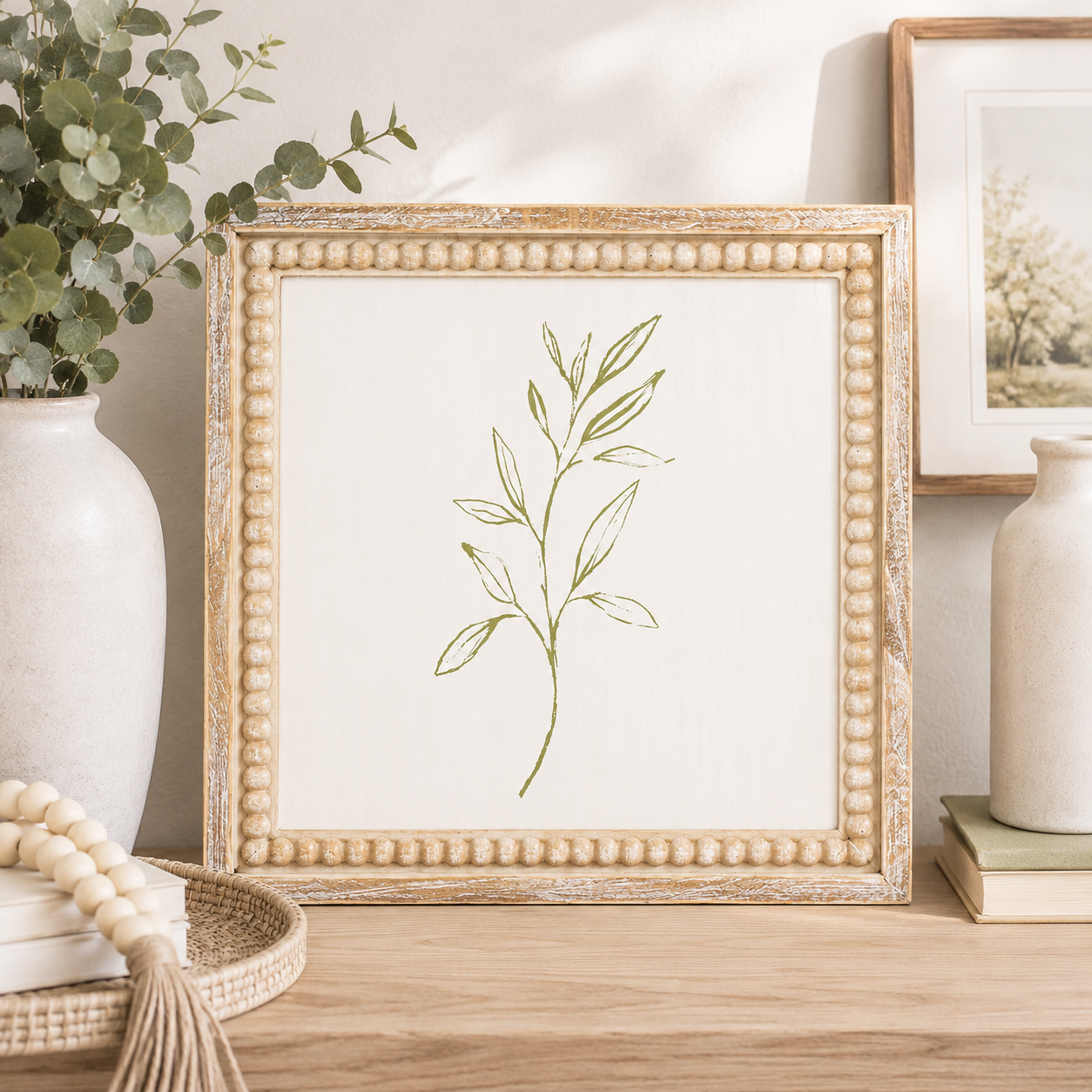 14" Reversible Wood Frame Sign - Herb | Multicolor