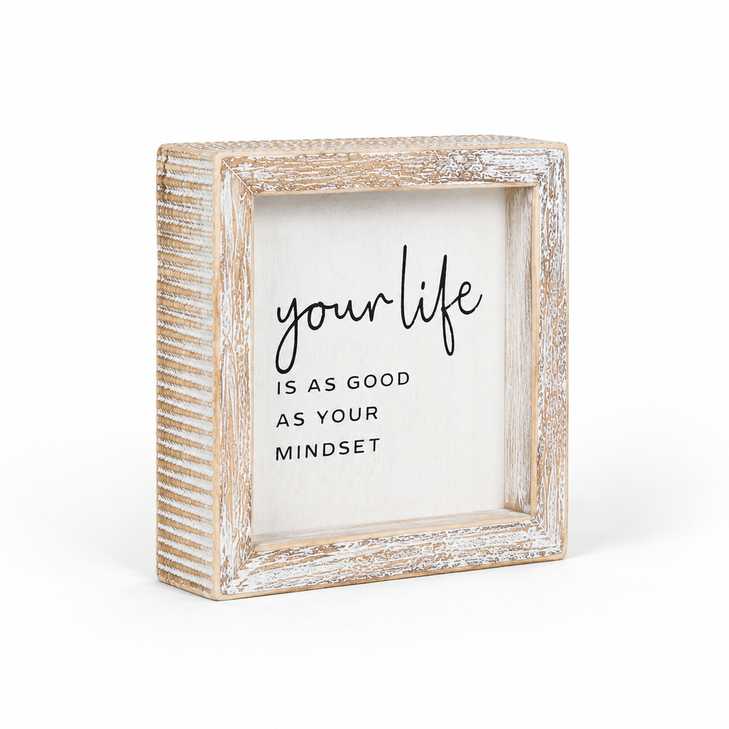 5" Wood Frame Sign - Your Life | White and Black