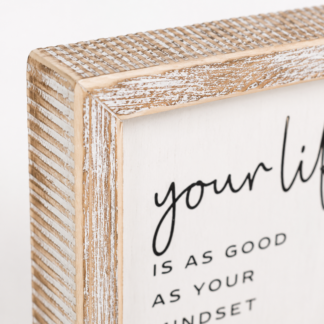 5" Wood Frame Sign - Your Life | White and Black