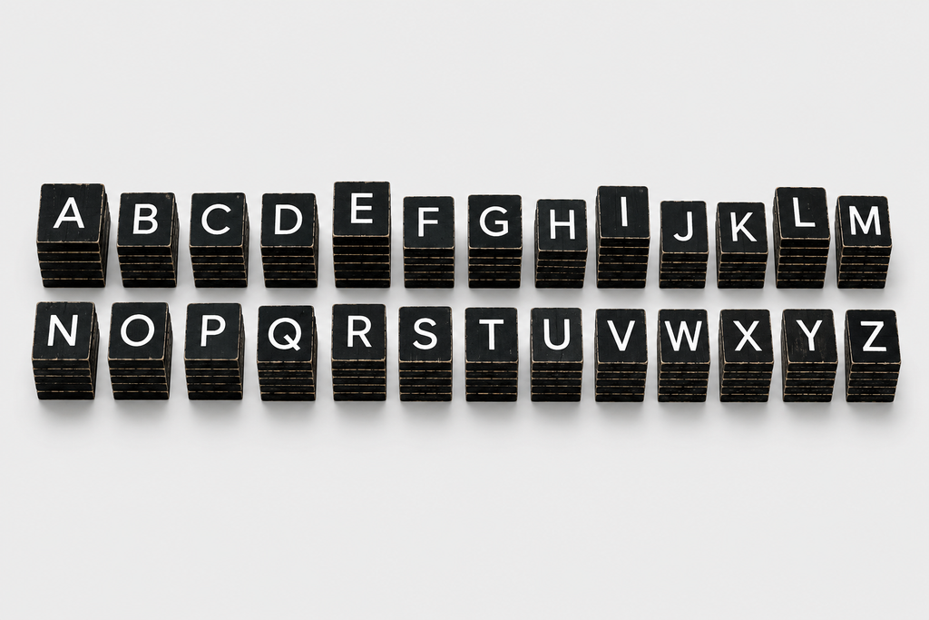 Letterboard Letter Tile Set - Black (110 Pieces)