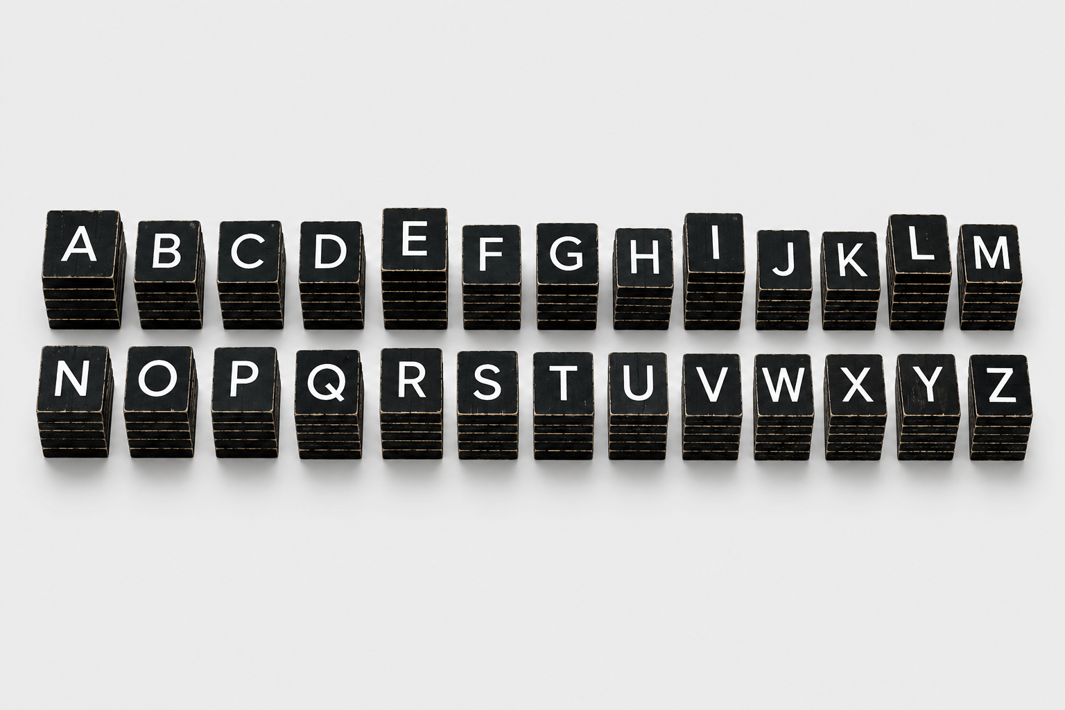 Letterboard Letter Tile Set - Black (110 Pieces)
