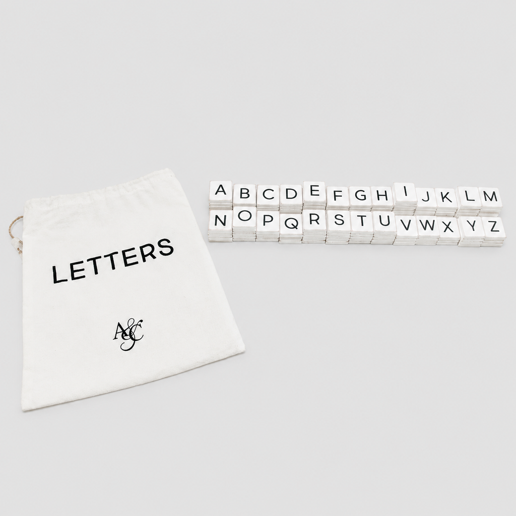 Letterboard Letter Tile Set - White and Black (112 Pieces) | Letterboard Collection
