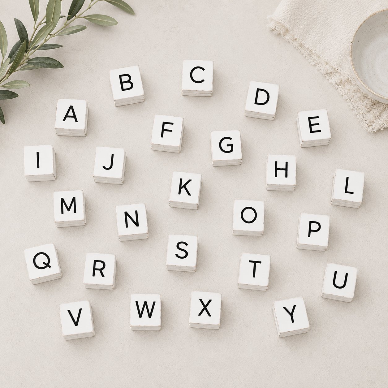 Letterboard Letter Tile Set - White and Black (112 Pieces) | Letterboard Collection