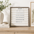 Letterboard Tile Set - Calendar | White and Black (Set of 46)