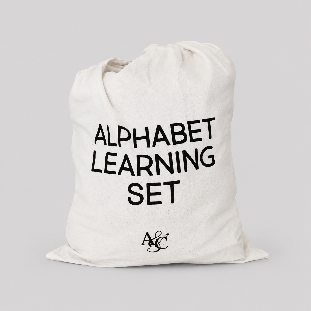 Letterboard Alphabet Learning Set - Black & White (130 Pieces) | Double-Sided