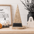 10" Wood Witch Hat - Web Design | Black and Natural