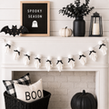 60" Cloth Garland - Ghosts | White and Black