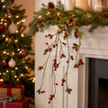 36" Faux Ficus Berry Clusters - Red