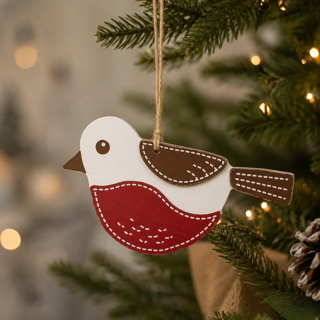 6" Wood Ornament - Bird