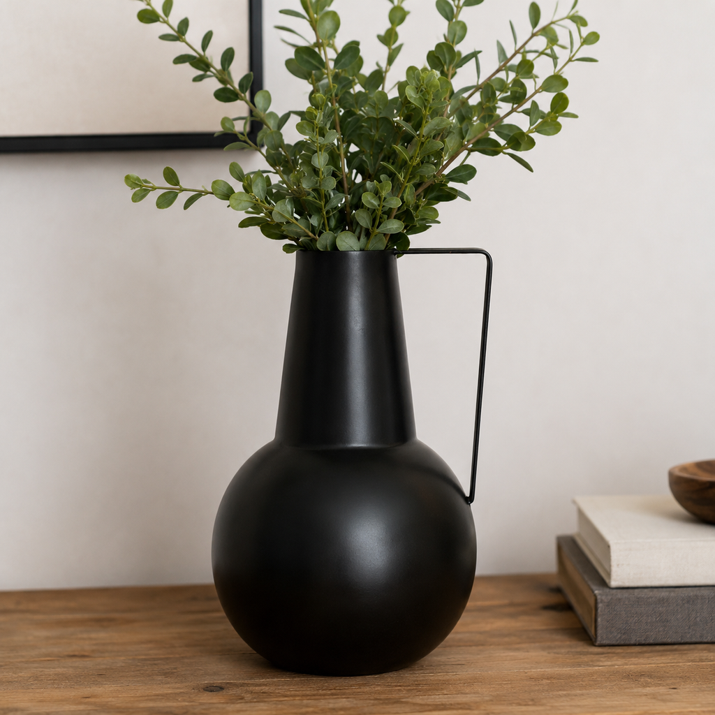 11" Iron Pitcher - Black