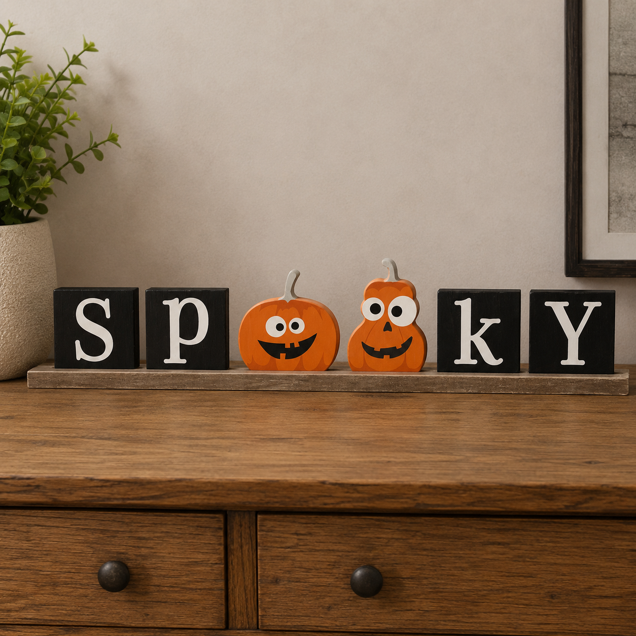 24" Wood Table Sitter - Spooky