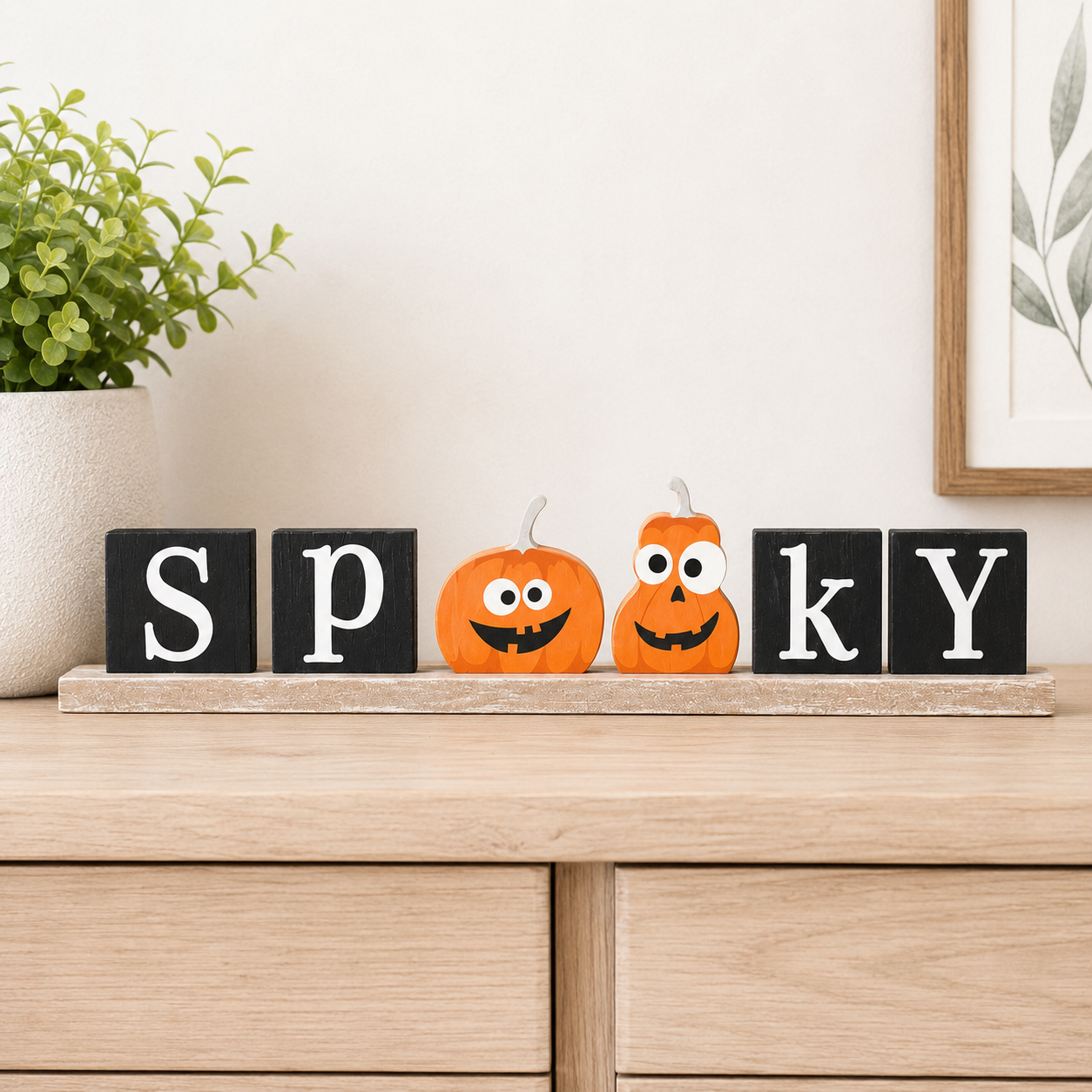 24" Wood Table Sitter - Spooky
