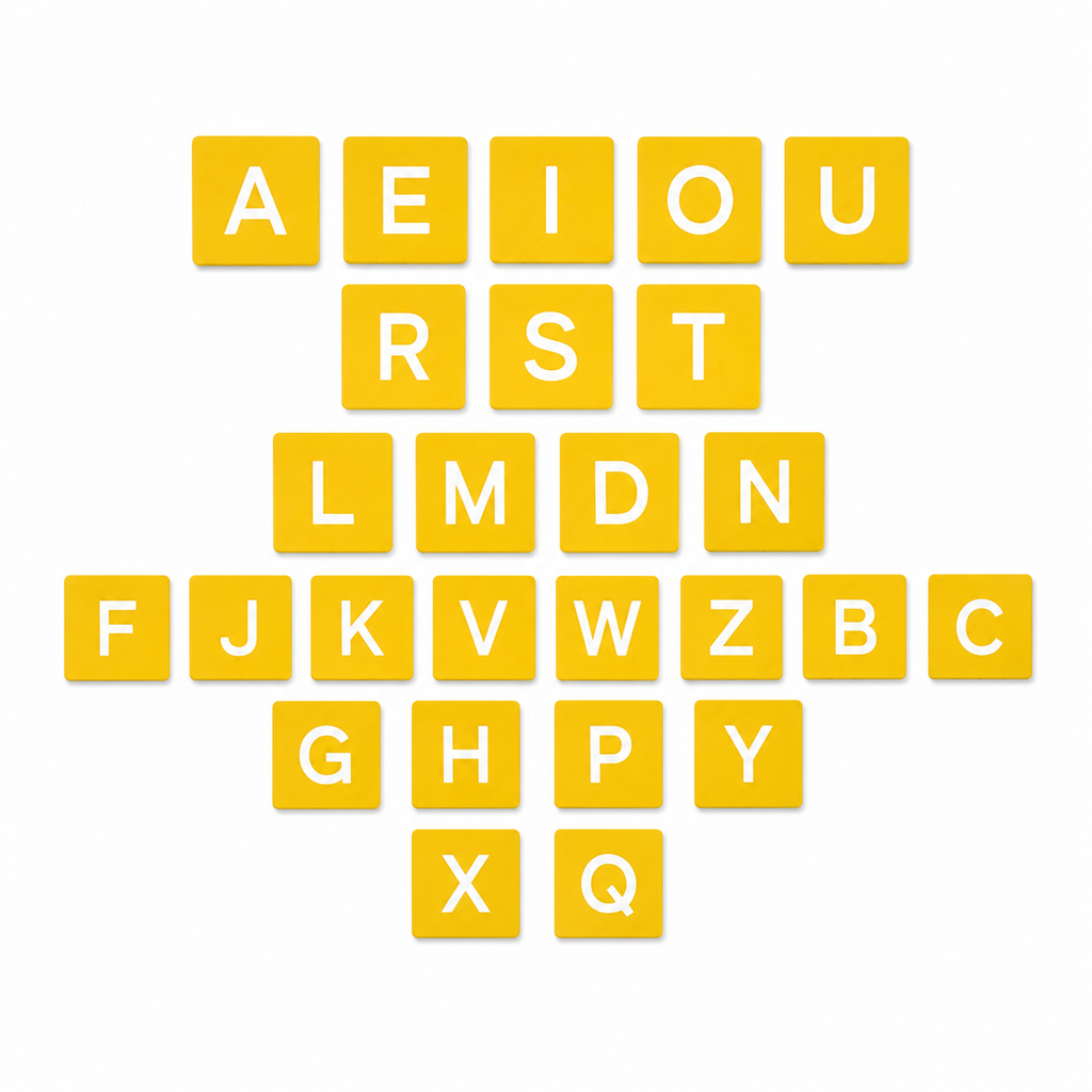 Letterboard Letter Tile Set - Mustard Yellow & White (70 Pieces) | Letterboard Collection