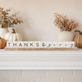 20" Wood Ledge Kit - Thanksgiving | White and Brown