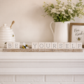 20" Wood Ledge Kit - Be Yourself | White, Gray and Yellow