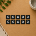 Wood Number Tiles - "0" Black & White (Set of 10) | Letterboard Collection