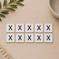 Wood Letter Tiles - "X" White & Black (Set of 10) | Letterboard Collection