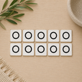 Wood Letter Tiles - "O" White & Black (Set of 10) | Letterboard Collection
