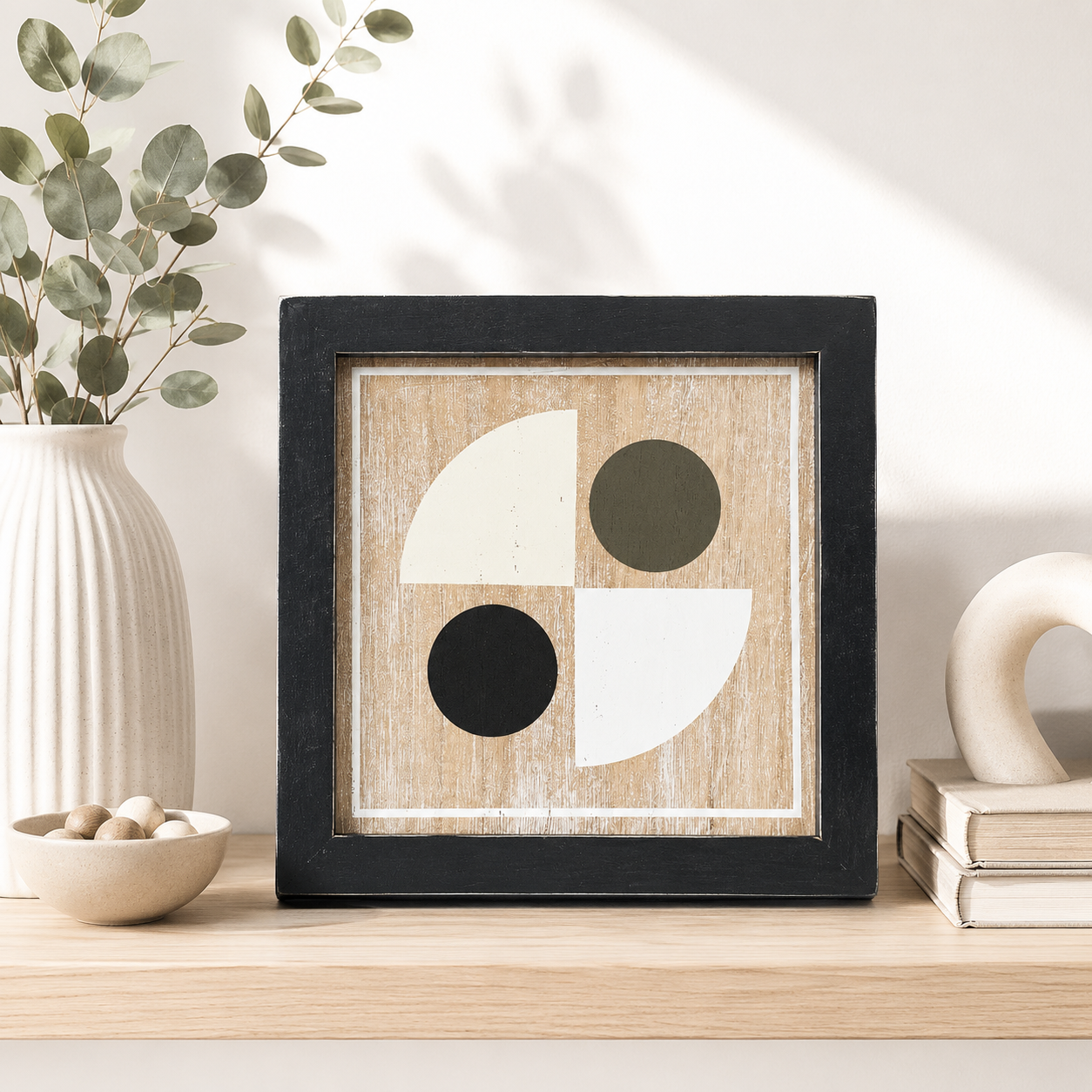 8" Reversible Wood Frame Sign - Bloom/Target | Multicolor | Neutral Mod Collection