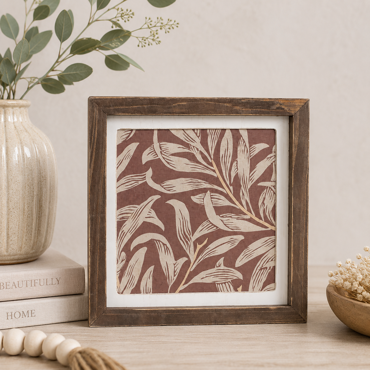 10" Reversible Wood Frame Sign - Botanical | Multicolor | Gileadensis Collection