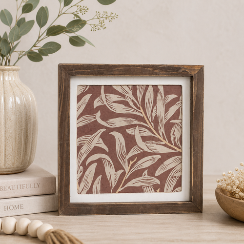 10" Reversible Wood Frame Sign - Botanical | Multicolor | Gileadensis Collection