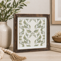 10" Reversible Wood Frame Sign - Botanical | Multicolor | Gileadensis Collection