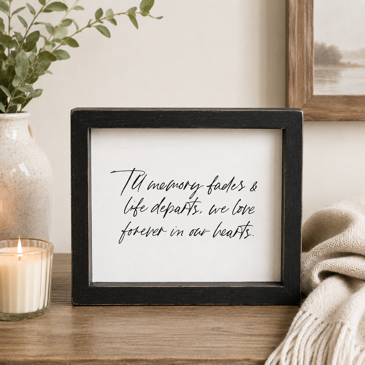 7" x 6" Wood Frame Sign - Love Forever | Remember When Collection