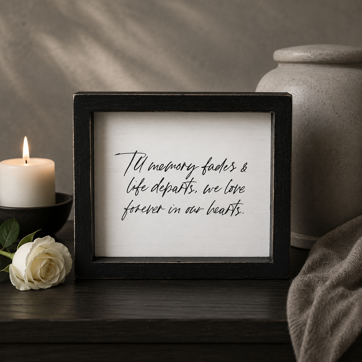 7" x 6" Wood Frame Sign - Love Forever | Remember When Collection