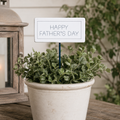 12" Metal Enamel Pick - Happy Father's Day | White and Gray