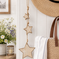 12" Natural Wood Star Dangles - Dangles Collection