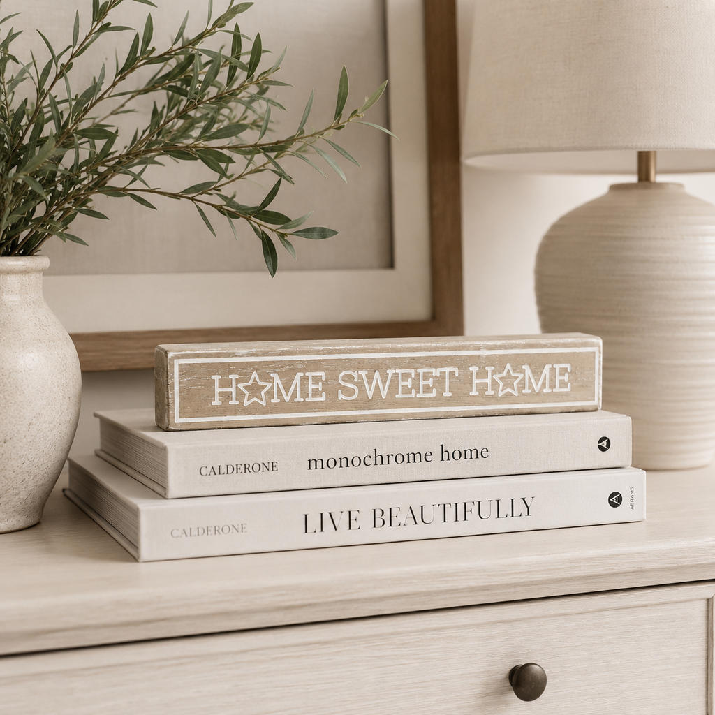 6" Reversible Wood Brick - Hello Summer / Home Sweet Home