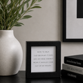 5" Wood Frame Sign - Note To Self | White and Black