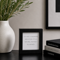 5" Wood Frame Sign - Shopping Instinct | White and Black