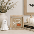 5" Reversible Wood Frame Sign - Pumpkin/Gourd Day