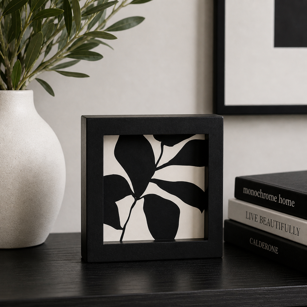5" Reversible Wood Frame Sign - Nature/Leaf