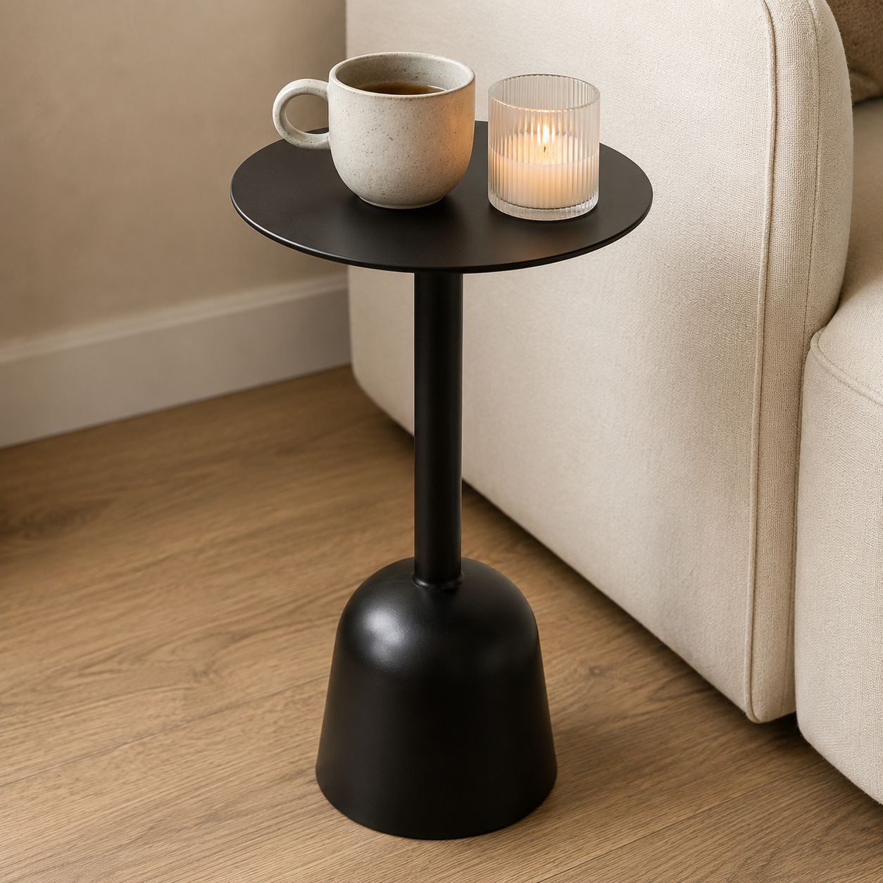24" Iron Cup Table - Black