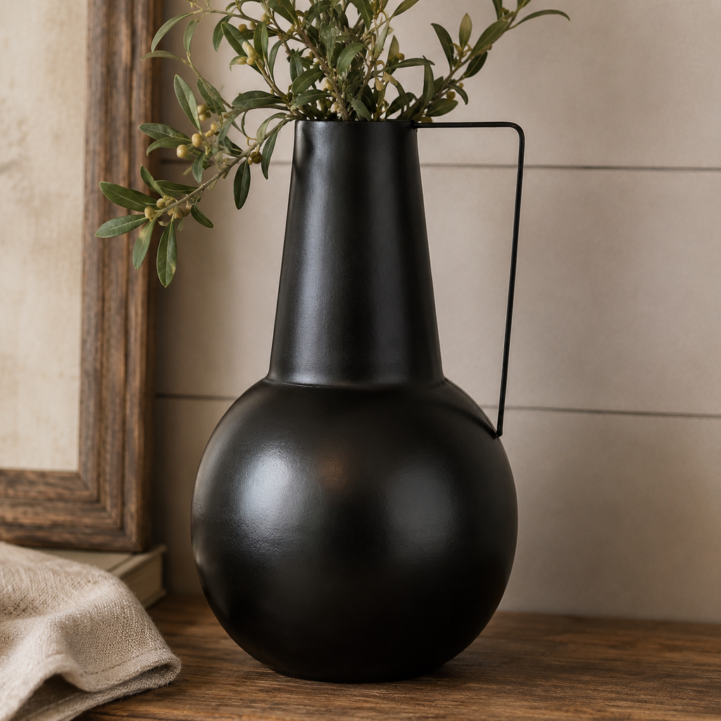 11" Iron Pitcher - Black