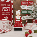 5" Wood Cutout on Base - Mrs. Claus | Multicolor