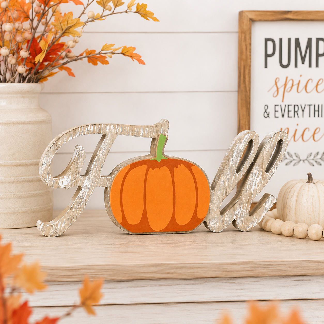 9" Wood Cutout - Fall | Multicolor