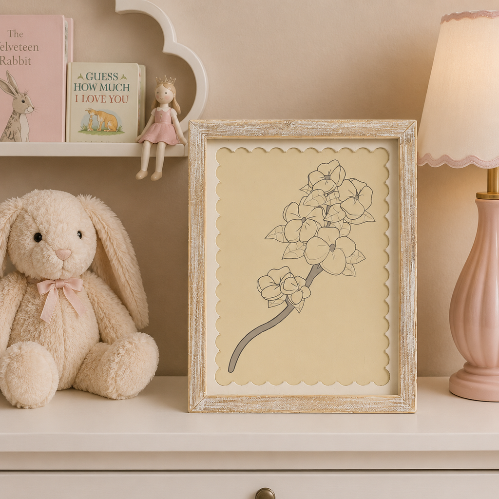 10" x 13" Reversible Wood Frame Sign - Branch | Multicolor | Scallop Collection