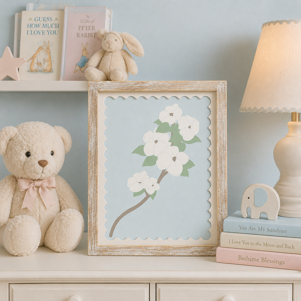 10" x 13" Reversible Wood Frame Sign - Branch | Multicolor | Scallop Collection